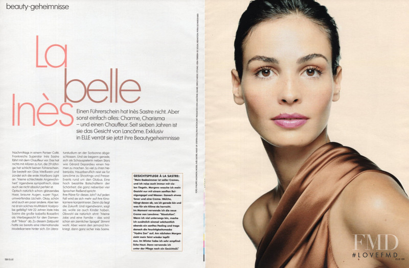 Ines Sastre featured in La belle Ines, March 2003