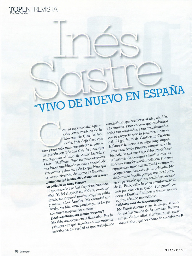 Ines Sastre, October 2005