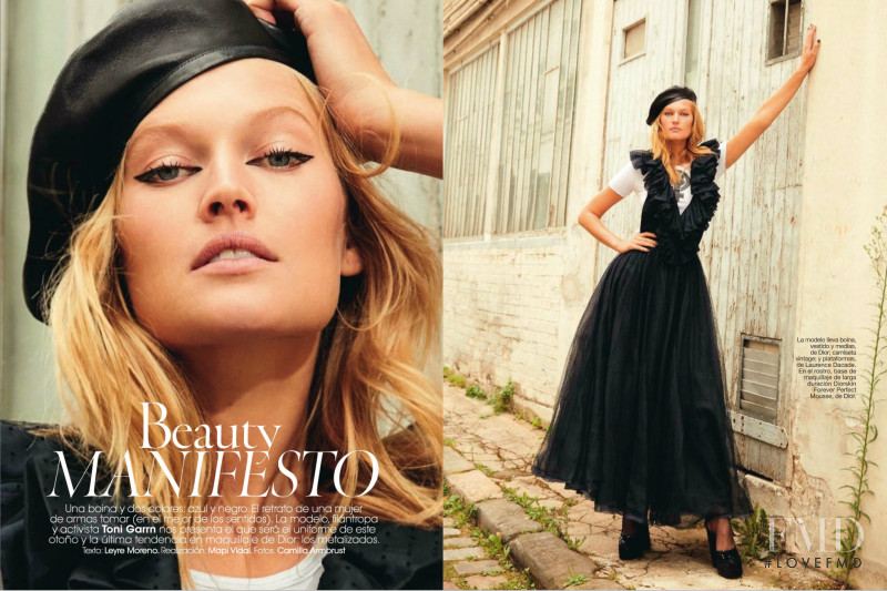 Toni Garrn featured in Beauty Manifesto, October 2017