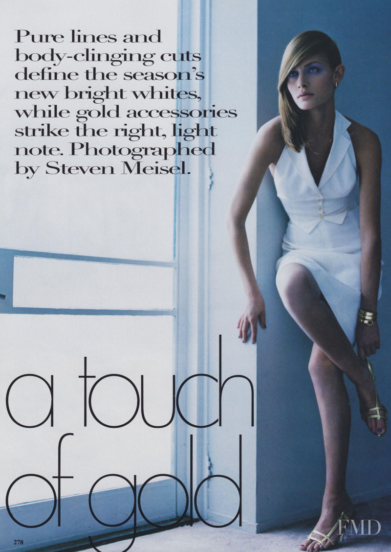 Amber Valletta featured in A Touch of Gold, May 1996