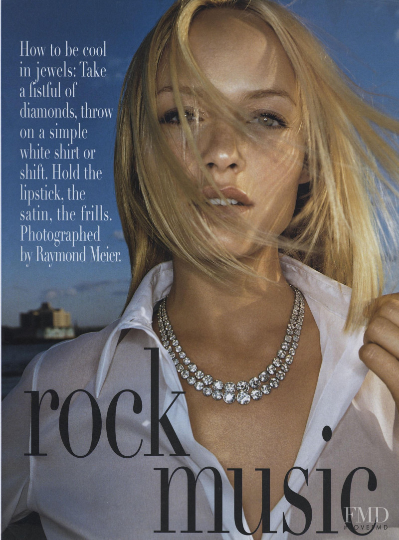 Amber Valletta featured in Rock Music, November 1998