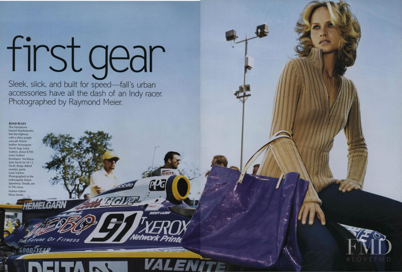 Amber Valletta featured in First Gear, August 1999