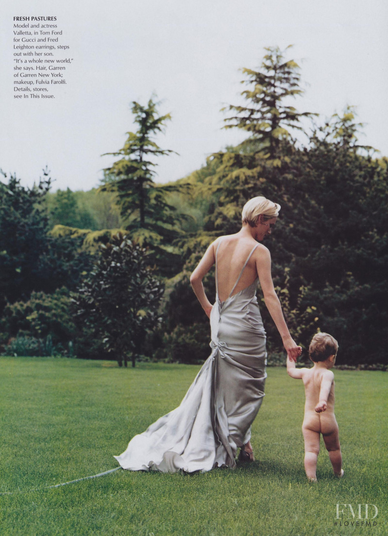 Amber Valletta featured in Vogue Point of View: Growing with Glamour, July 2002