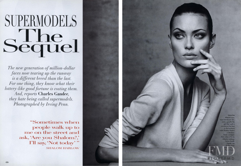 Shalom Harlow featured in Supermodels the Sequel, March 1996