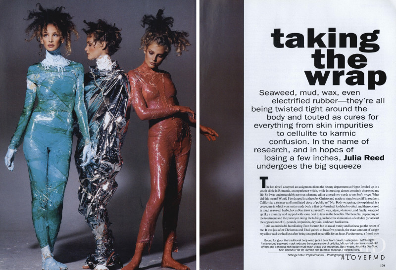 Amber Valletta featured in Talking the Wrap, June 1994