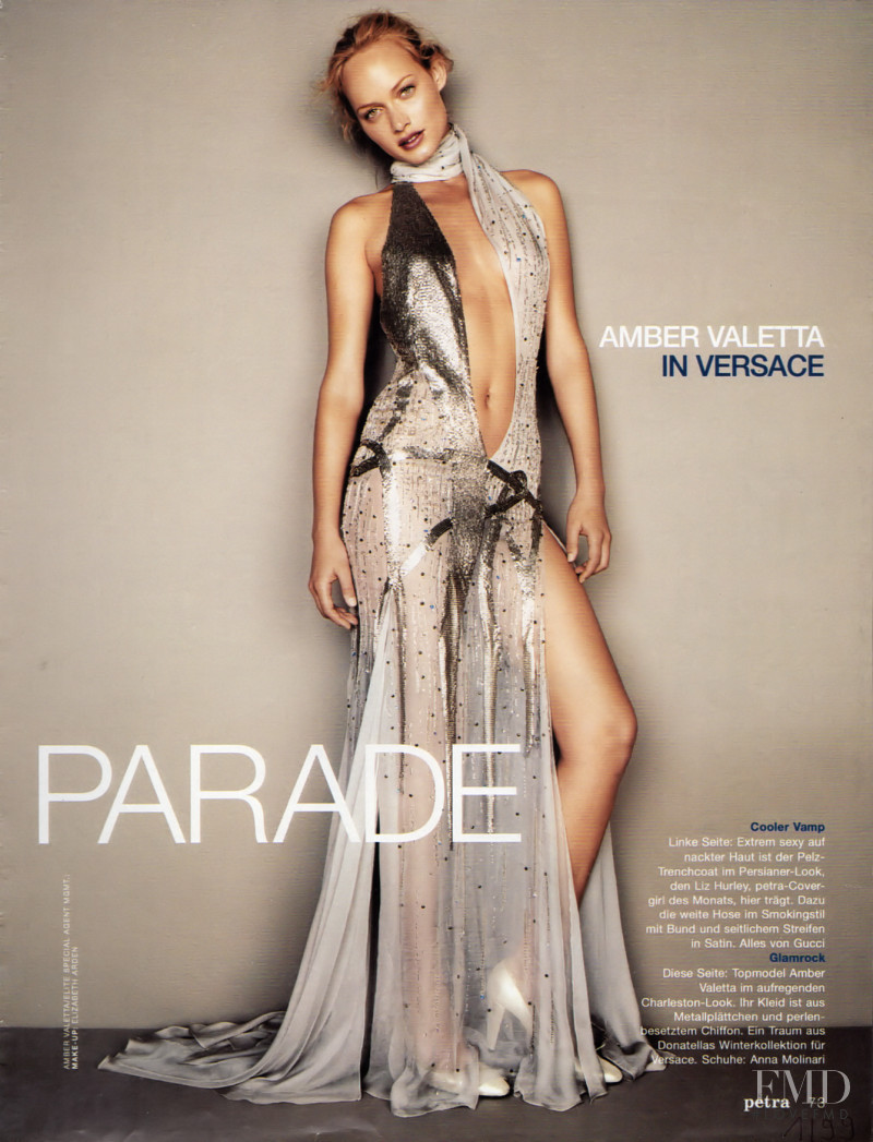 Amber Valletta featured in Parade, April 1999