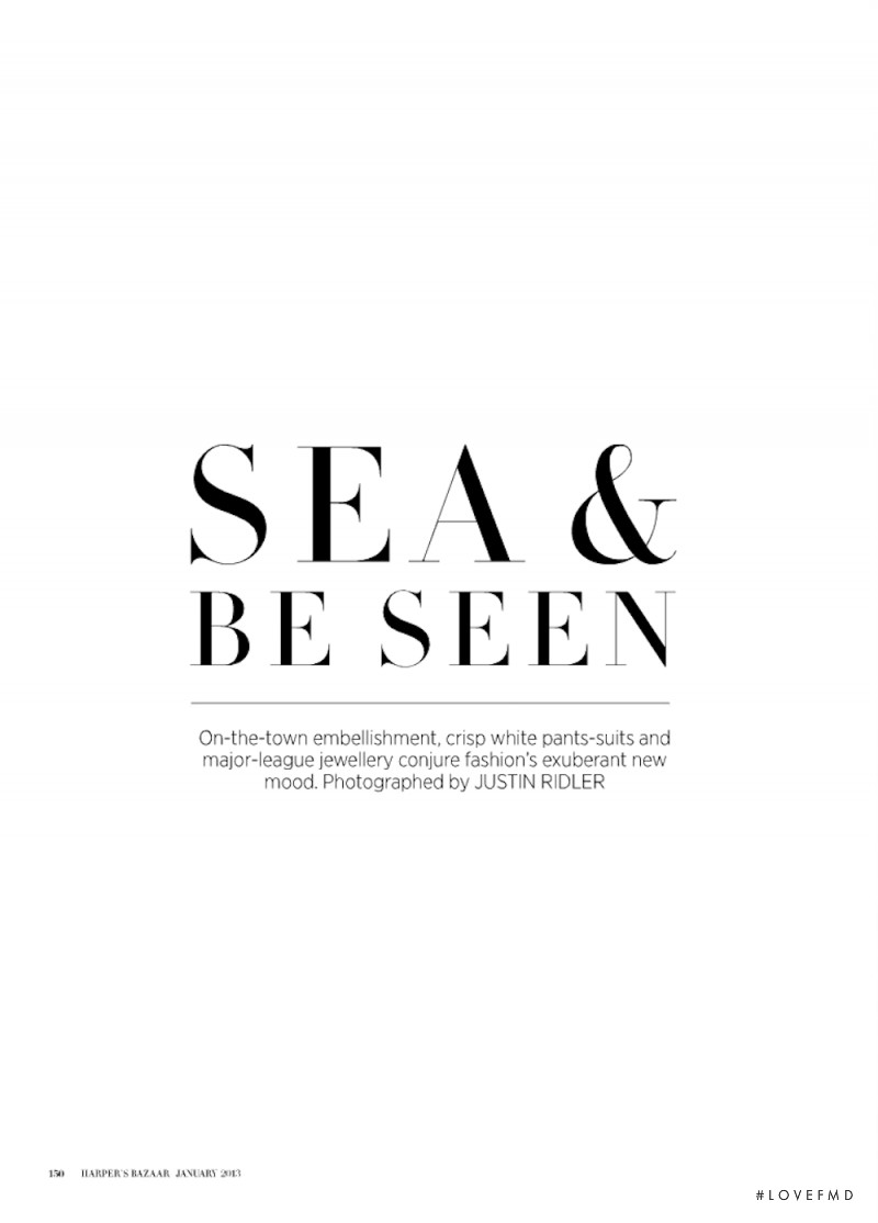 Sea & Be Seen, January 2013
