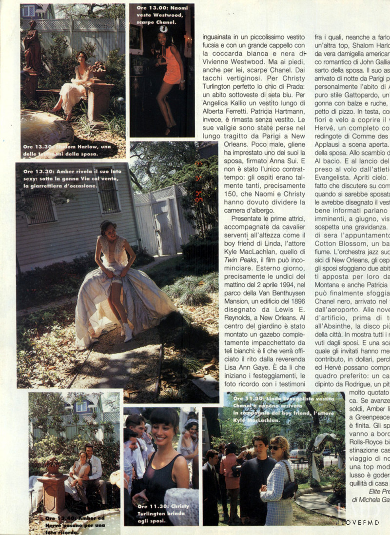 Amber Valletta featured in just married, June 1994