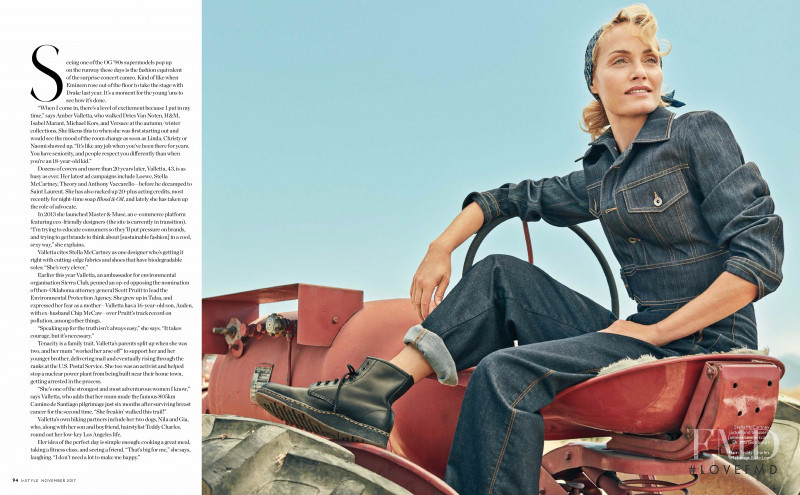 Amber Valletta featured in Blue Sky Dreaming, November 2017