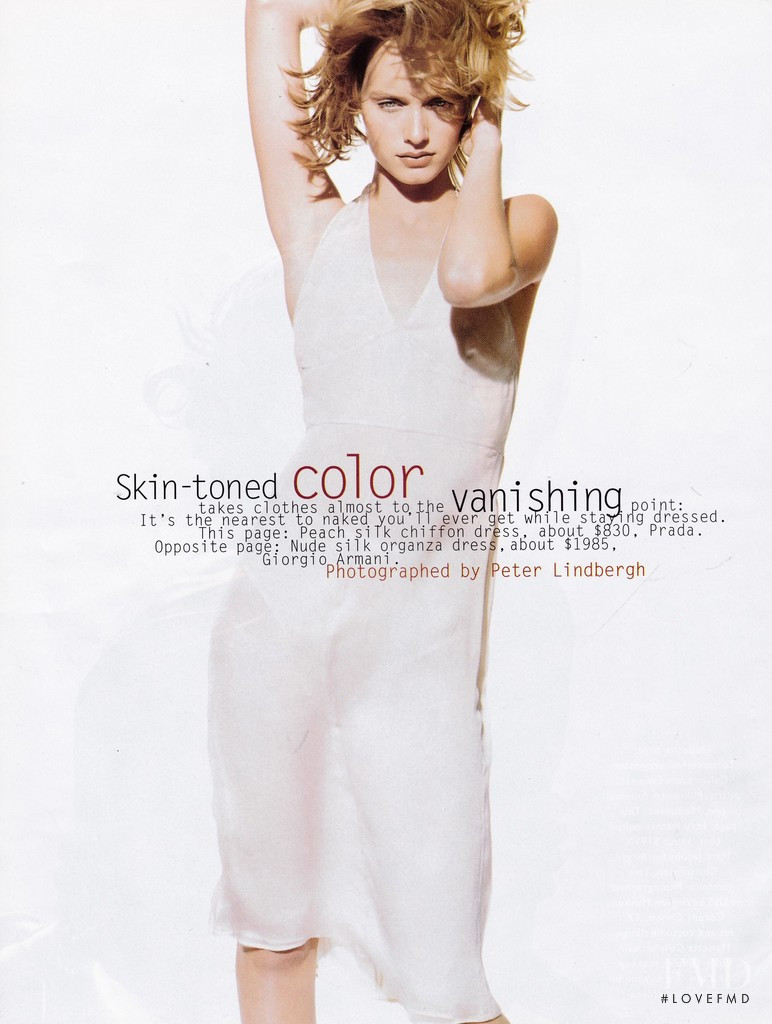 Amber Valletta featured in Skin-toned color, March 1995