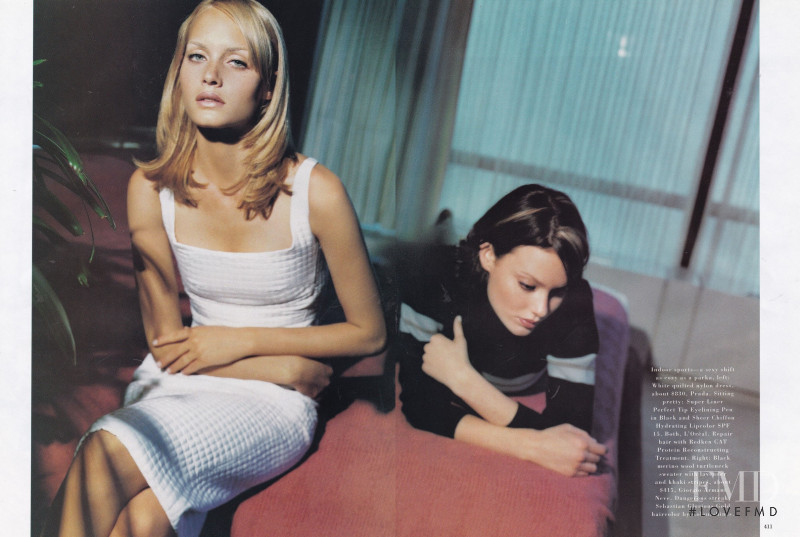 Amber Valletta featured in Ski Fusion, September 1995