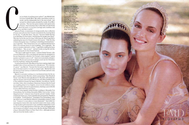 Amber Valletta featured in Crowned heads, March 1997