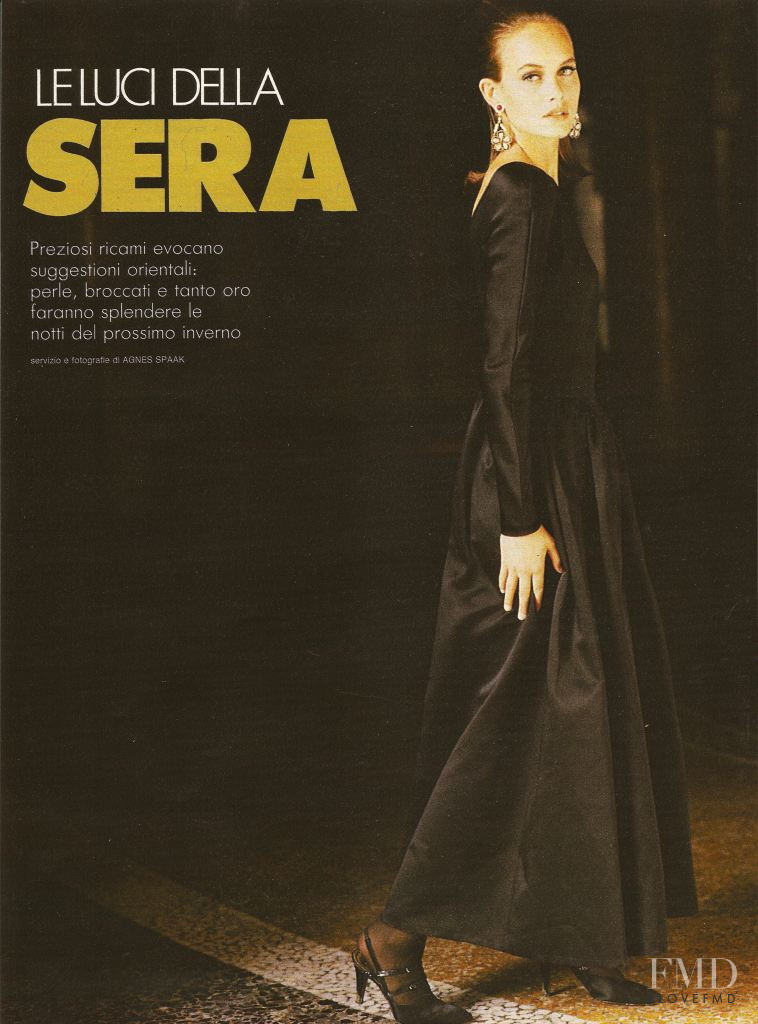 Amber Valletta featured in Le Luci Della Sera, October 1991