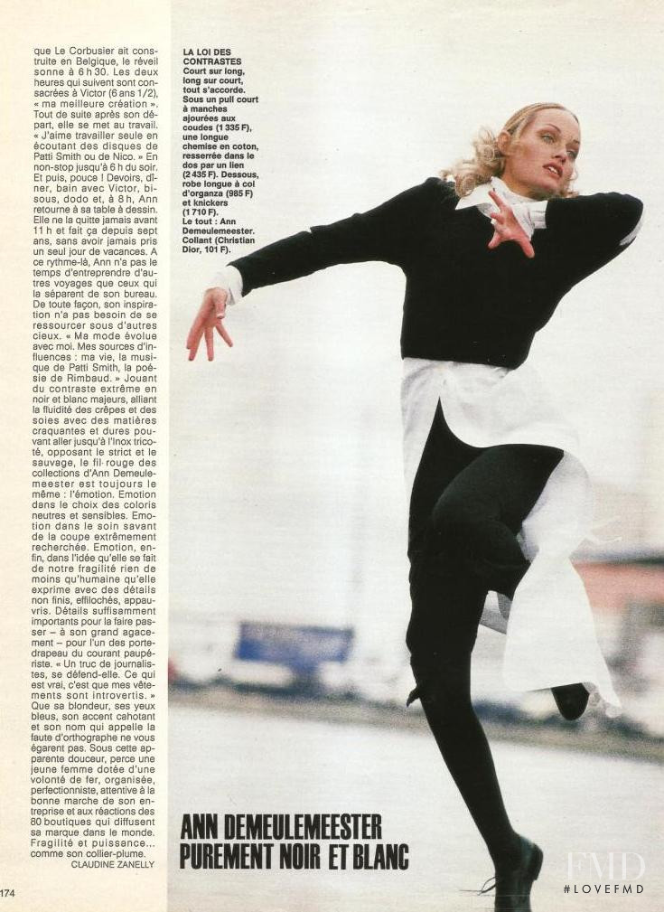 Amber Valletta featured in Ann Demeulemeester, November 1992