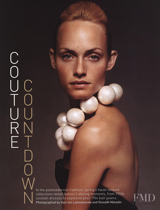 Amber Valletta featured in Couture Countdown, April 2000