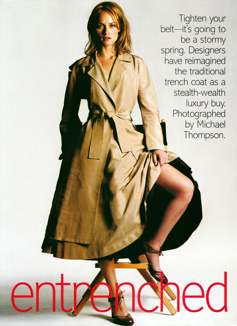 Amber Valletta featured in Entrenched, February 2000