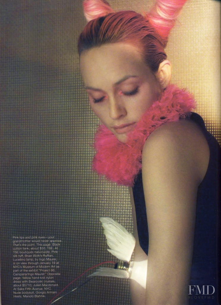 Amber Valletta featured in Taking back pink, December 1998