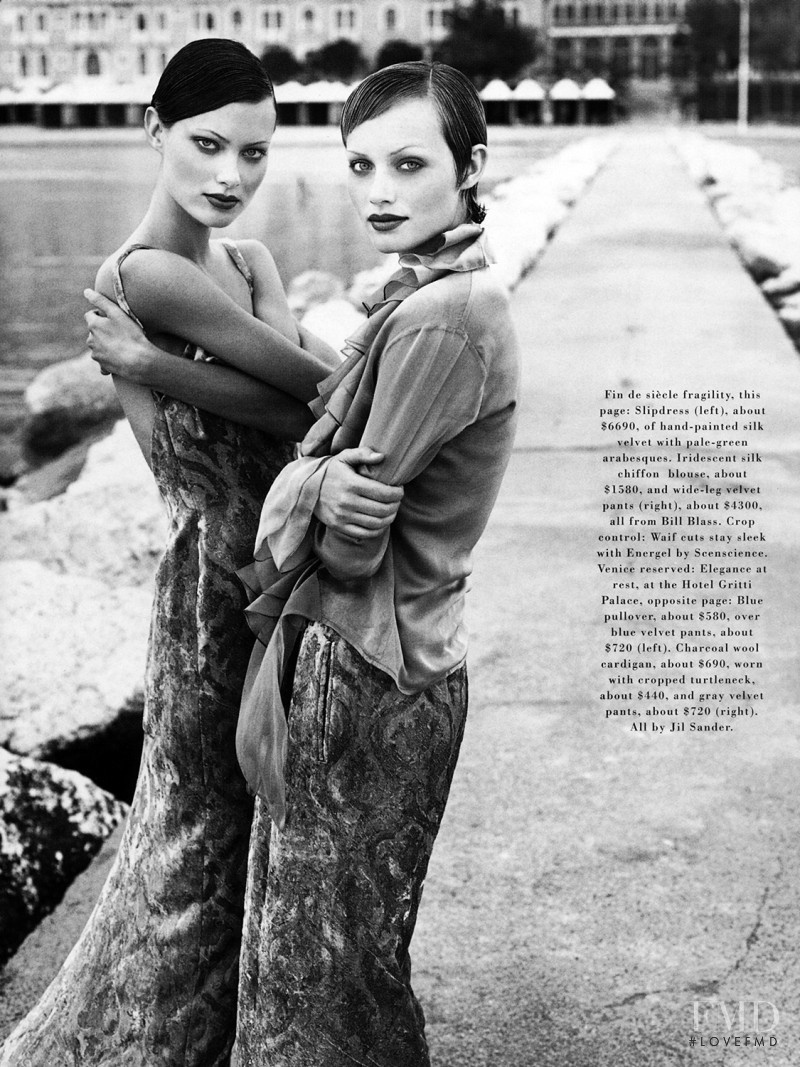 Amber Valletta featured in Shalom Harlow and Amber Valletta, September 1993