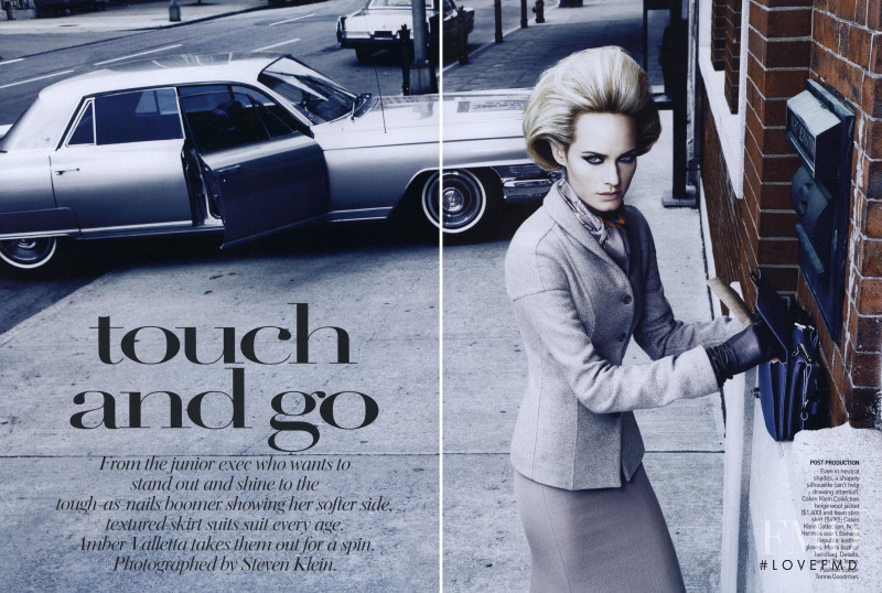 Amber Valletta featured in Touch and Go, August 2008