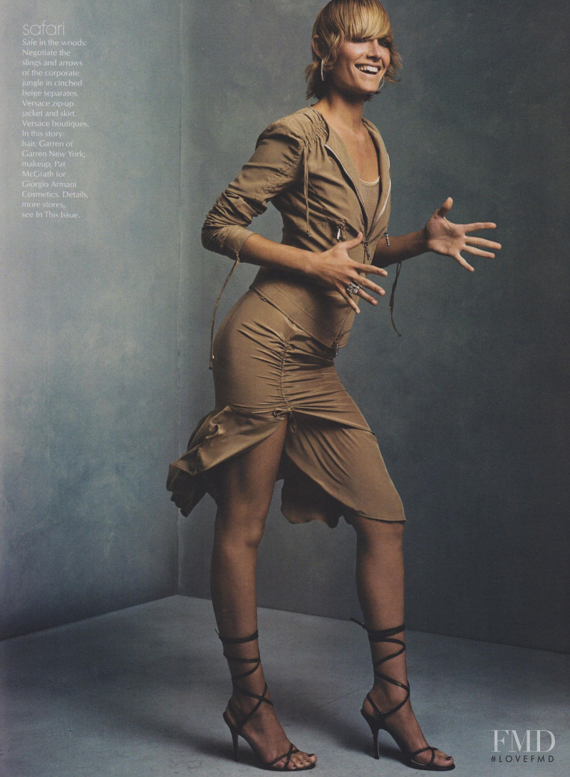 Amber Valletta featured in Suiting Up, November 2003