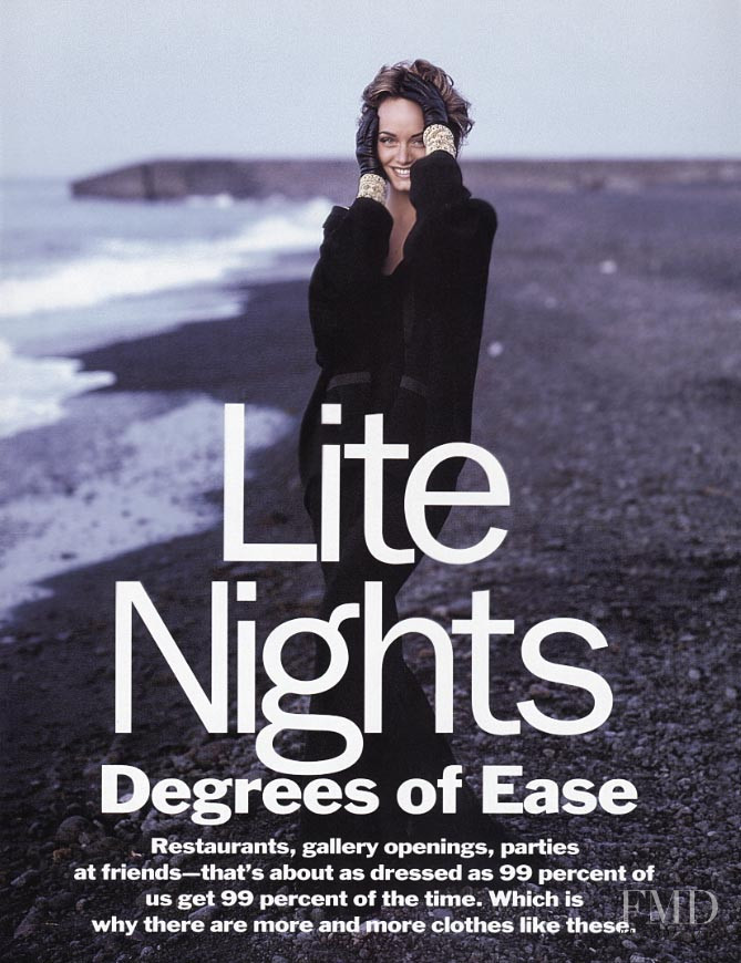 Amber Valletta featured in Lite Nights, November 1992