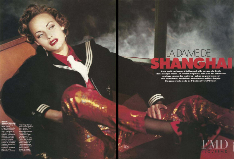 Amber Valletta featured in La Dame De Shanghai, November 1991