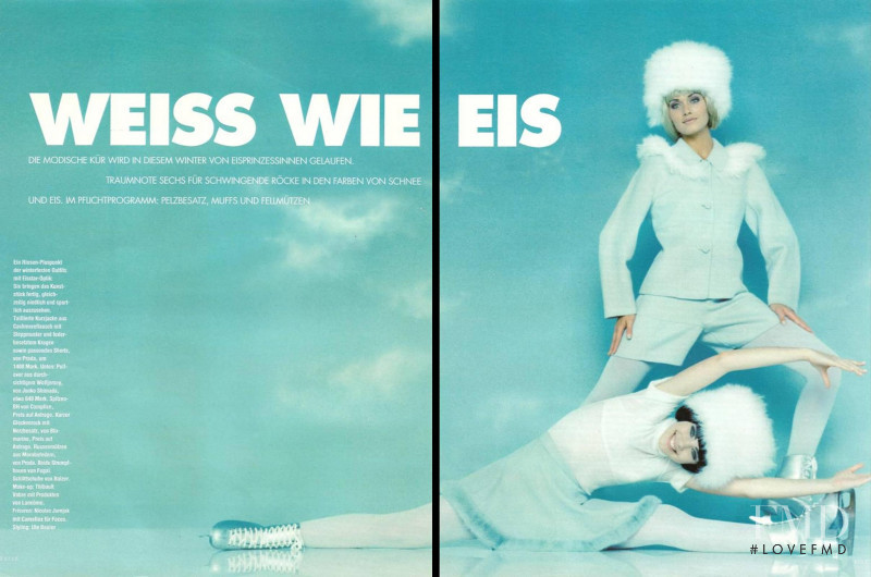 Amber Valletta featured in Weiss Wie Eis, December 1992