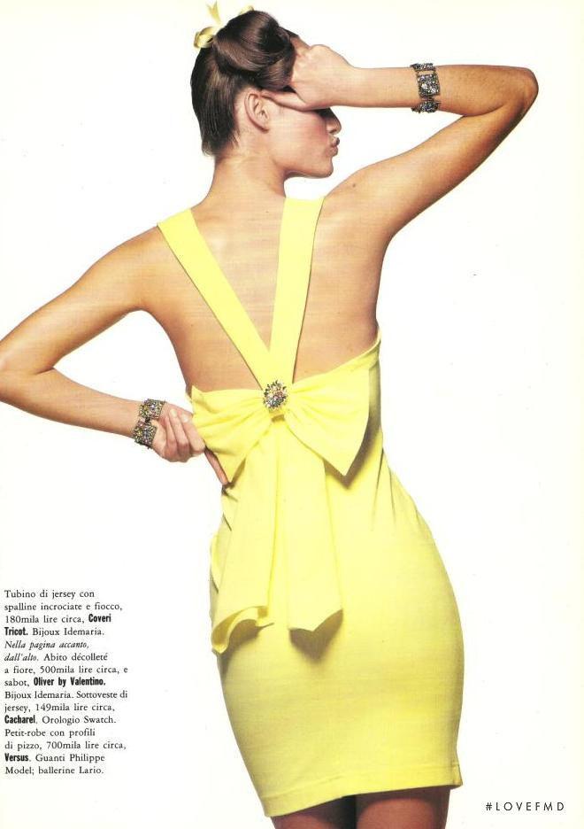 Amber Valletta featured in Cake Dress, March 1992