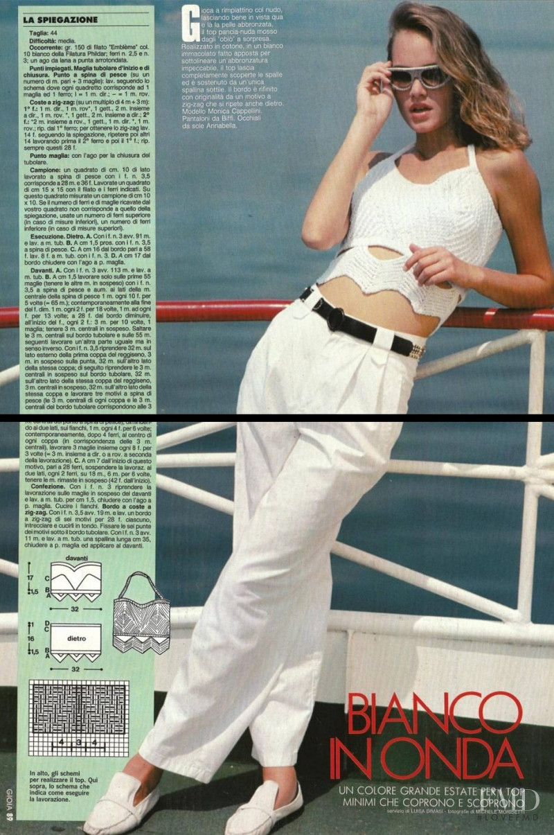 Amber Valletta featured in Bianco In Onda, May 1991