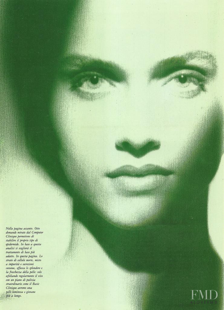 Amber Valletta featured in Il metodo Clinique, October 1989