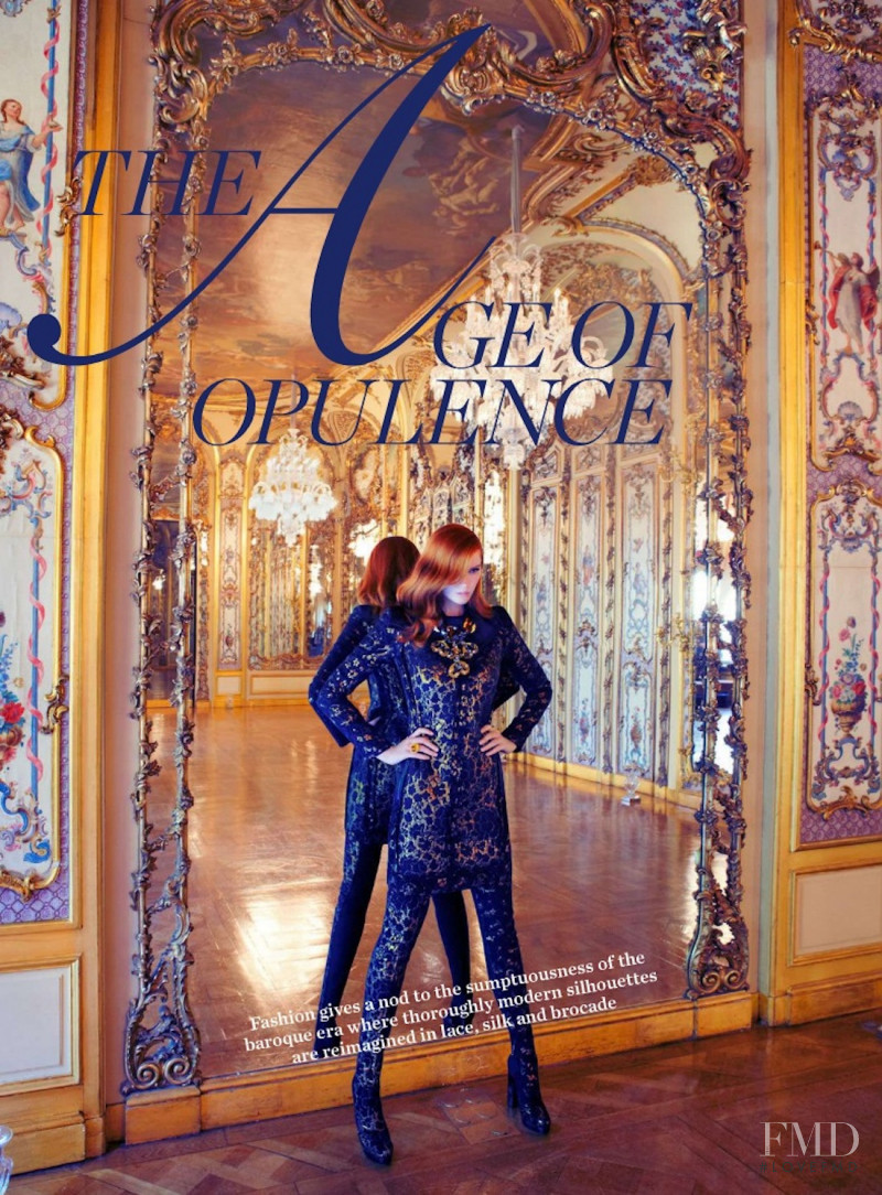 Alexina Graham featured in The Age of Opulence, October 2012