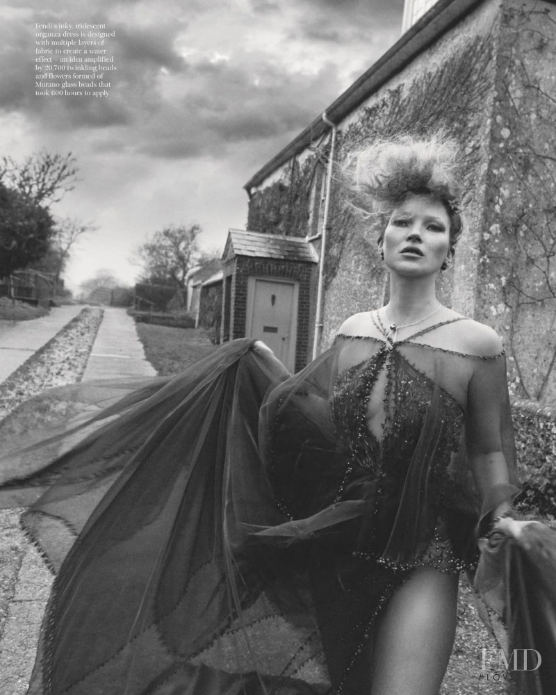 Kate Moss featured in Our Man at Fendi, March 2021