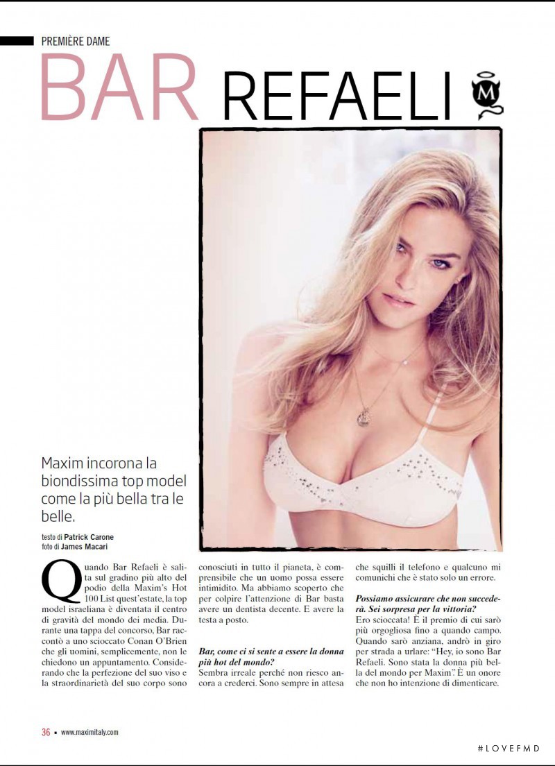 Bar Refaeli featured in Première, October 2012