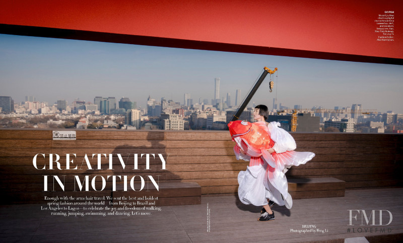 Liu Wen featured in Creativity In Motion, March 2021