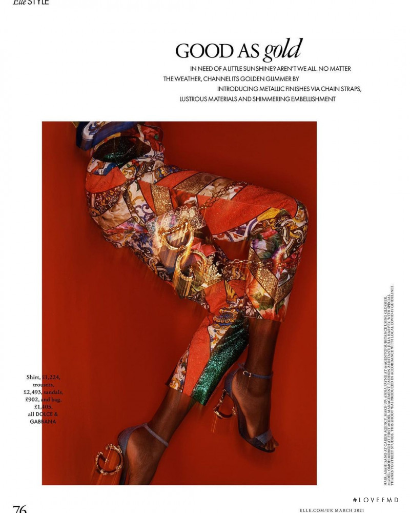 Omoh Momoh featured in Elle Style, March 2021