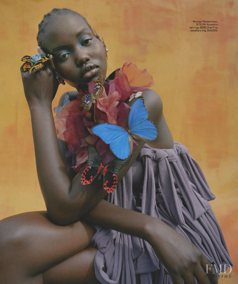 Adut Akech Bior featured in Earthly Delights, January 2021