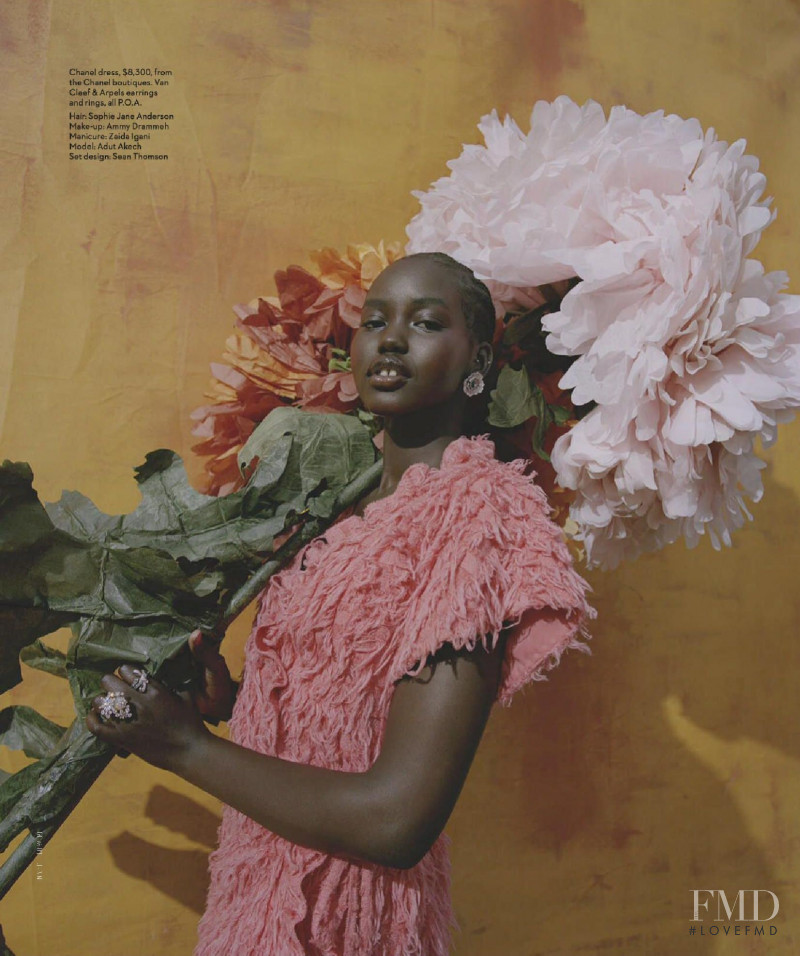 Adut Akech Bior featured in Earthly Delights, January 2021