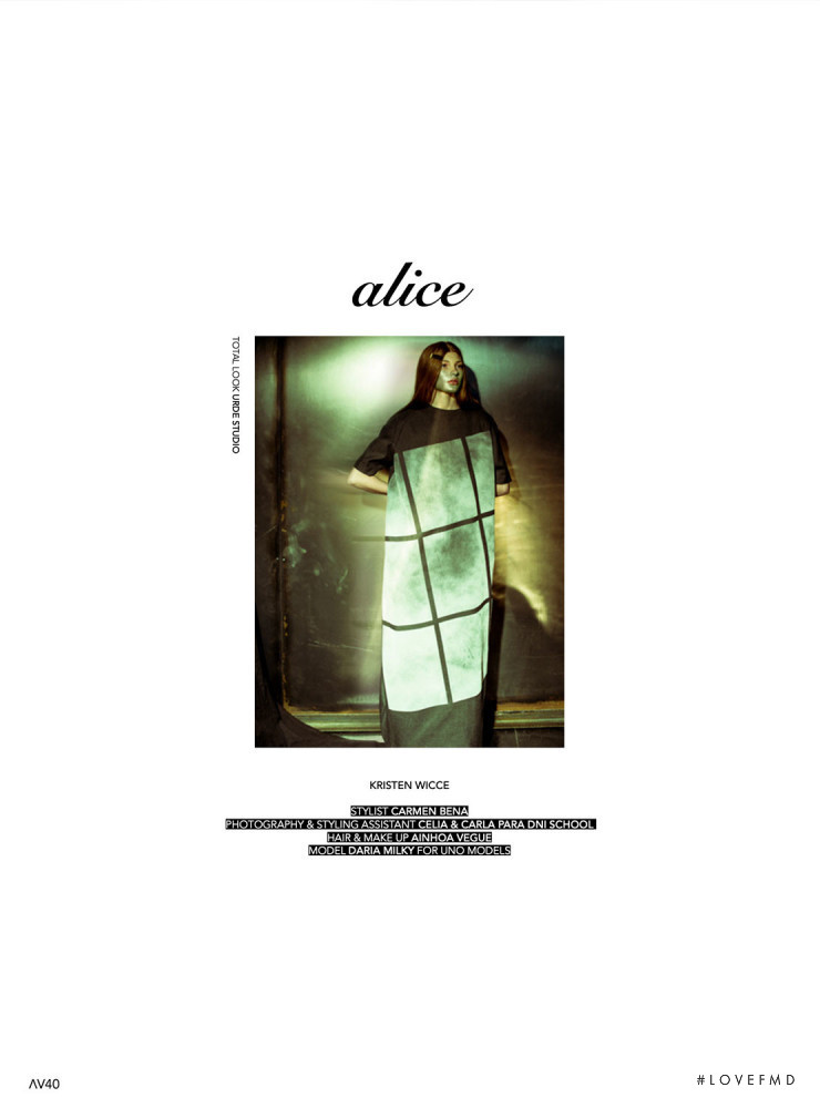 Daria Milky featured in Alice, December 2018