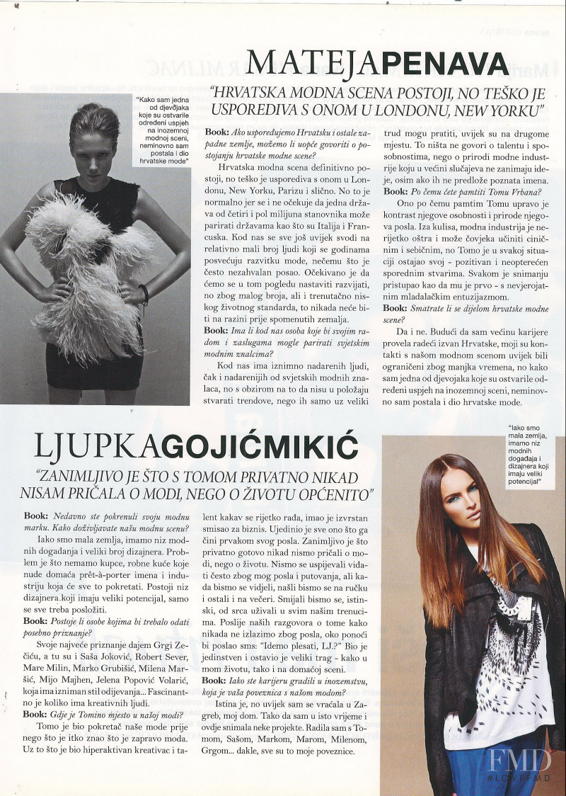 Ljupka Gojic featured in Specijal, November 2010