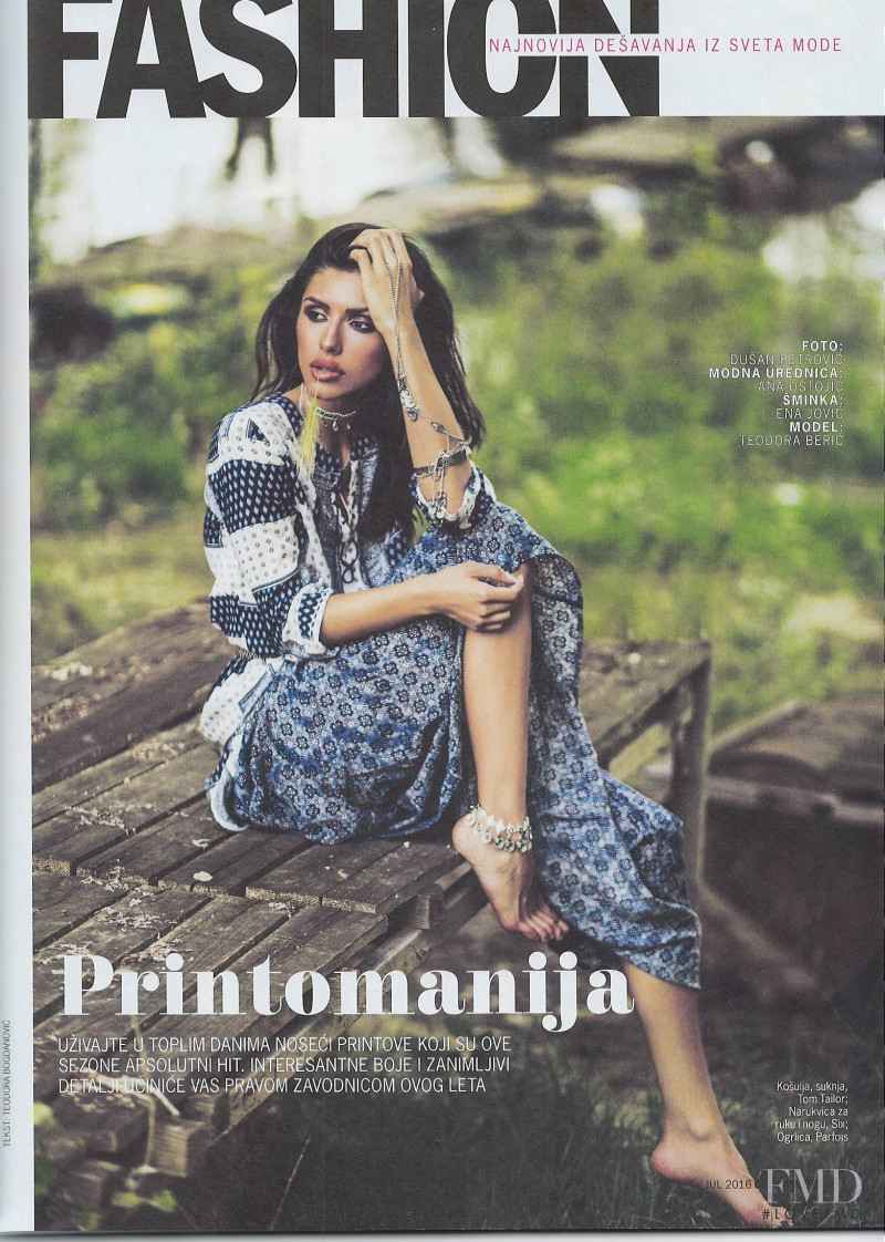 Teodora Tea Beric featured in Printomanija, July 2016