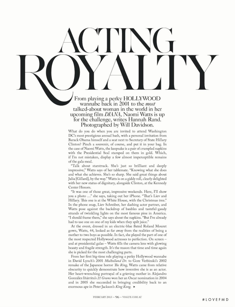 Acting Royalty, February 2013