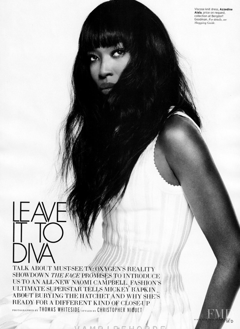 Naomi Campbell featured in Leave It To Diva, February 2013