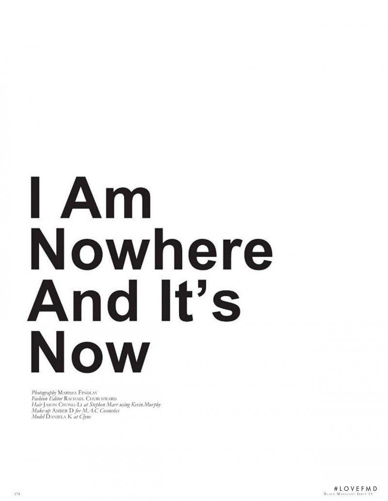 I Am Nowhere And It\'s Now, February 2012