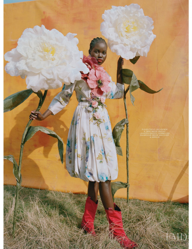 Adut Akech Bior featured in Spring feels, April 2021