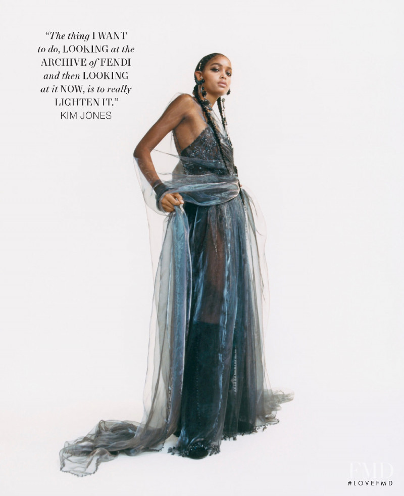 Blesnya Minher featured in Kim Jones Couture, April 2021