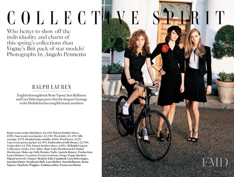 Cara Delevingne featured in Collective Spirit, February 2013