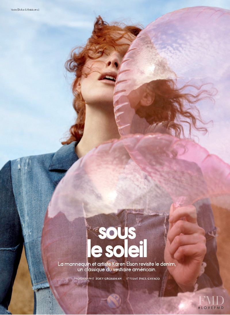 Karen Elson featured in Sous le soleil, May 2021