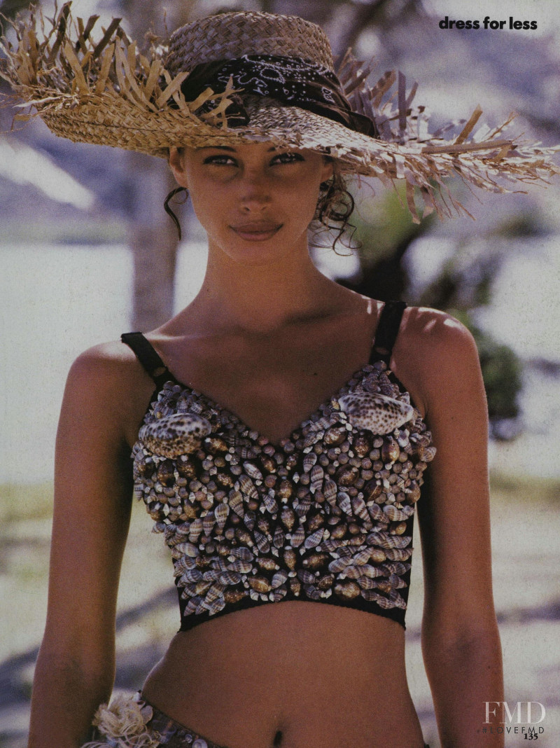 Christy Turlington featured in Dress for Less: Island Hopping, June 1992