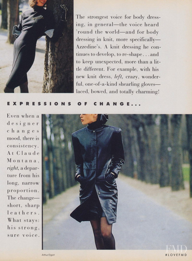 Christy Turlington featured in Paris/Milan: The Shape, June 1986