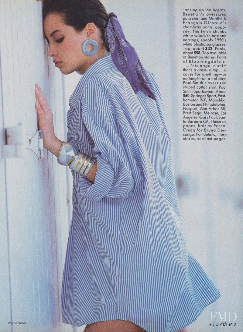 Christy Turlington featured in Hot Stuff!, June 1986